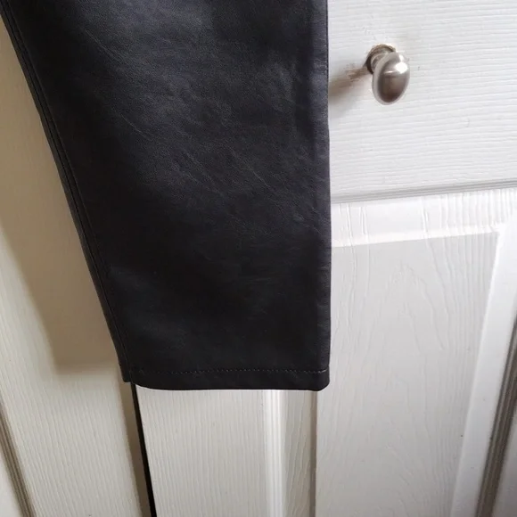We the Free faux leather Zip up black pants size 29 pockets ankle High Rise